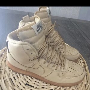 Nike High Top Sneakers in Tan